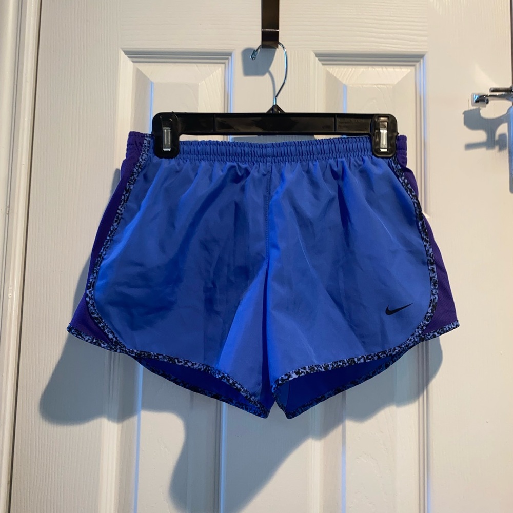 Blue and Purple Youth Nike Athletic Shorts